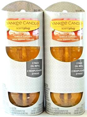 Yankee Candle Co. 886860288976 Scentplug Vanilla Cupcake Oil Refill Bulbs New X 4