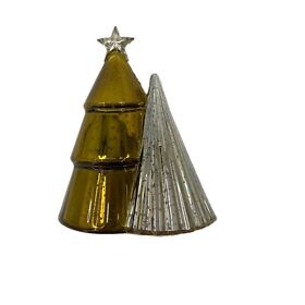 Yankee Candle Plug In Base Light Up Christmas Gold Pleated Tree Diffuser New