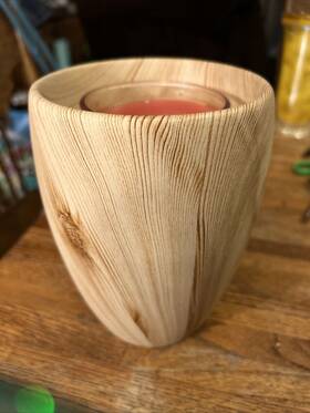 Spw-11 Yankee Candle Scenterpiece Easy Meltcup Wax Warmer Wood Tones