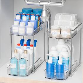 Gui-2 Yieach 2 Pack Large Pull Out Bathroom Organizers And Storage Tier 12.8 Tall Sl