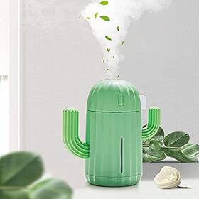 Yingjee 710328642171 Mini Humidifier Single Room Humidifiers With Night Light Portable Cactus Air