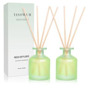 Tea-100 Yisowuh Reed Diffuser - Jasmine Lily 3.38oz 100ml 2 Pack Essential Oil