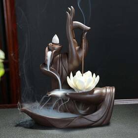 Yyw 746288139758 Room Decor Lotus Backflow Incense Burner With 20pcs Cone 30 Sti