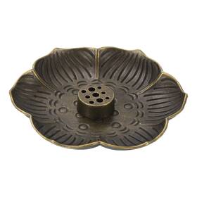 Zaplyte 767153978692 2pcs Flower Incense Holder Burner 9 Hole Ash Catcher Copper