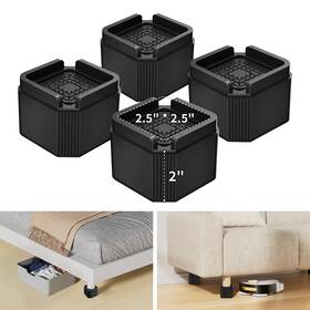 Us-sn-0084 Zddloinp 4 Pack Furniture Risers Adjustable Bed Lift To 2 5.9 Inch Lif
