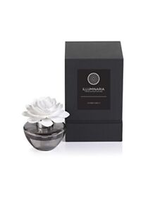Zodax Illuminaria Porcelain Diffuser Spanish Dahlia Fragrance Black White