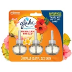 Glade Plugins Refill 3 Ct, Hawaiian Breeze, 2.01 Fl. Oz. Total, Scented Oil Air. Fixed Price $12.99.