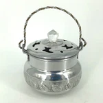 Vintage Claire Burke Aluminum Silver Potpourri Cauldron Incense Burner Lid. Fixed Price $21.60.