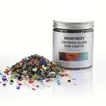 Crushed Glass For Crafts, 3-6MM Broken Pieces Resin Art. Vase, Bar,.... Fixed Price $17.21.