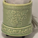 Crazy Mountain Electric Votive Warmer Green Ceramic Candle Plug-in. Fixed Price $18.00.