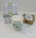 Scentsy Octopus Plug-in Wax Warmer Beige Blue Ceramic Night Light. Fixed Price $24.95.