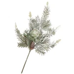 Factory Direct Craft Glitter Frosted Artificial Pine And Succulent Spray. Fixed Price $21.05.