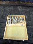 6-PIECE Npt Pipe Tap Set To 1-1/4" In Wooden Case. Fixed Price $45.00.