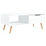Modern Coffee Table In White And Sonoma Oak Vidaxl. Fixed Price $134.99.
