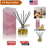Long-lasting Sandalwood & Amber Reed Diffuser Set Perfect Fall Home Accessory. Fixed Price $32.99.
