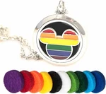Fika Mickey Mouse Pride Aromatherapy Essential Oils Necklace Pendant Air Freshen. Fixed Price $18.15.