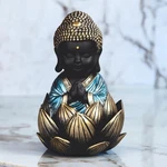 Ice Armor Hand Painted 5.5" Thai Buddha Lotus Figurine Statue Sculpture .... Fixed Price $50.62.