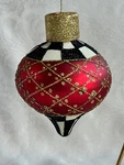 Qty Mackenzie Childs Christmas Magic Sparkle Glass Ornament #1 New M24-OC. Fixed Price $24.99.