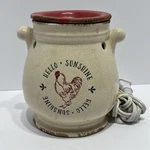 Wax Warmer Hello Sunshine Rustic Rooster Design, Off White Farmhouse Look. Fixed Price $22.99.