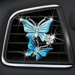 Air Fresheners Vent Clips, Cute Dual Butterfly Diamond Rhinestone Blue. Fixed Price $12.99.