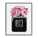 Stupell Industries AGP-106 Glam Perfume Bottle Flower Black Peony Pink Wall A.... Fixed Price $74.99.