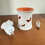 Scentsy Lacewig Plug-in Wax Warmer Butterfly Cutouts Orange Nightlight New Open. Fixed Price $14.00.