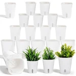 18 Pcs Watering Pots 3 Sizes Plastic Planters Small Flower Pot.... Fixed Price $45.01.