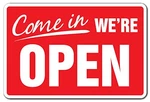 Come We're Open Business Sign Store Hours Yes Are Closed Indoor/.... Fixed Price $41.09.
