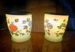 Rimports Green Floral Wax Warmer Pair 6" Timer 2/4/8 Hr Mcm Vintage Lamps. Fixed Price $54.99.