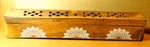 Holdings, Inc. Wooden Coffin Incent Box Holder & Burner With Flower Decor. Fixed Price $8.26.