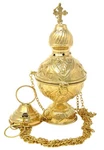 Needzo Brass Hanging Incense Burner With Chain, High Polished Censer, 8 4/5 I.... Fixed Price $99.11.