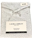 Light Beige King Sheet Set Crisp Cool Cotton Percale Laura Ashley Chelsie Vine. Fixed Price $86.34.