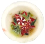 Habersham Wax Pottery Bowl Peppermint Candy Vessel No Wick Christmas Scented 7". Fixed Price $10.95.