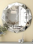 Shyfoy Decorative Wall Clock, 24 Inch Mirrored Large For Decorativ.... Fixed Price $272.42.