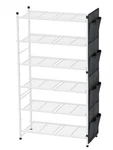 6 Tier Metal Shoe Rack 27 Inch Wide Organizer Storage 20-24 Pairs For Cl.... Fixed Price $46.47.