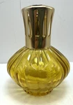 Lampe Berger Paris Amber Yellow Glass French Perfume With Gold Top France. Fixed Price $40.00.