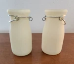 Joy Mangano Forever Fragrant 2 Frosted Milk Bottles 3.75" - Scented Slicks. Fixed Price $9.00.