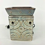Scentsy Lenox Lenore Retired Wax Warmer Green Brown Rustic With Pack. Fixed Price $14.88.