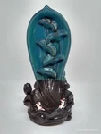 Backflow Incense Burner Lotus Leaf Ceramic Koi Pond. Fixed Price $9.99.