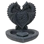 Pacific Giftware Double Dragon Heart Back Flow Resin Figurine Incense Burner. Fixed Price $24.81.