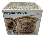 Vintage Rival Potpourri Crock Model 3207 Floral Scent Warmer Tested. Fixed Price $29.95.
