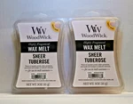 Woodwick Wax Melts Sheer Tuberose Highly Fragranced 3OZ Ea (2 Pack). Fixed Price $21.99.