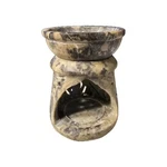 Hand Carved Soapstone Oil Warmer Diffuser Aromatherapy Burner Windrose India. Fixed Price $12.95.