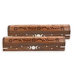 2 Pack - Incense Stick Holder Coffin Style Wood Burner With. Fixed Price $16.95.