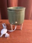 Better Homes & Gardens Plug In Green Ceramic Wax Fragrance Warmer W/ Wood Stand. Fixed Price $14.99.