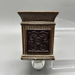 Scentsy Jane Plug In Wax Melt Warmer Bronze Ribbed Scroll Wall Fragrance Retired. Fixed Price $15.00.