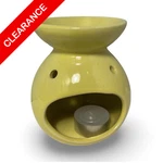 New Yellow Ceramic Oil Warmer Burner 4.5 Tall Aromatherapy Wax Tart Holder. Fixed Price $10.00.