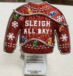 Bath & Body Works Red Ugly Sweater Sleigh Day Wallflower Diffuser Plug-in. Fixed Price $26.00.