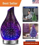 Whisper Quiet Ultrasonic Aromatherapy Diffuser Auto Shut-off & Timer Settings. Fixed Price $47.69.