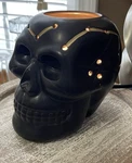 Black Ceramic Skull Electric Wax Warmer, 5"L 6"W 5.5"H, *missing Plate*. Fixed Price $24.99.